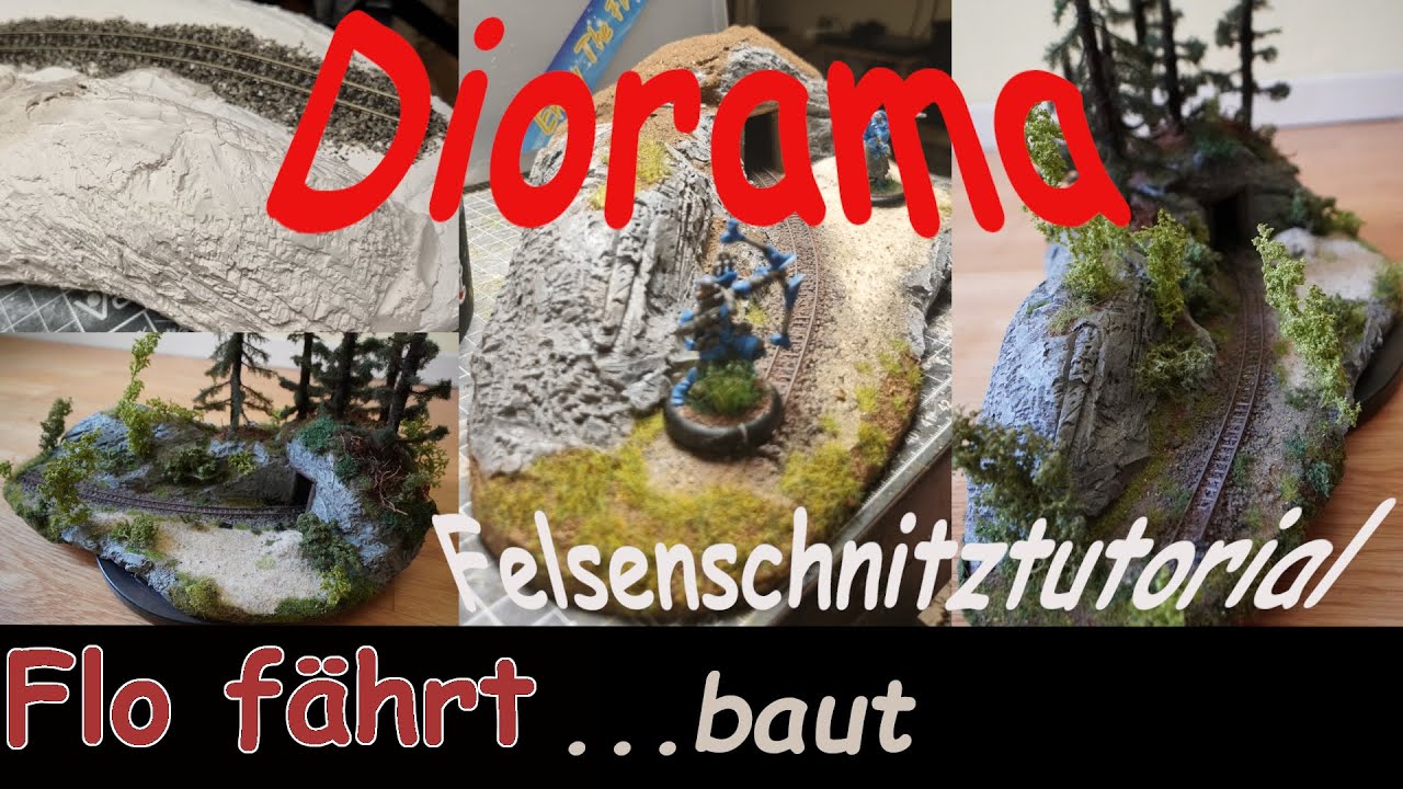 Grandioses Diorama von Flo f&auml;hrt gebaut, inklusive Tutorial: Wie schnitze und bemale ich Felsen.