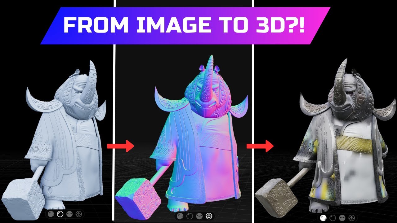 От изображения к 3D?! Создавайте 3D-модели с помощью Hitem3D AI.