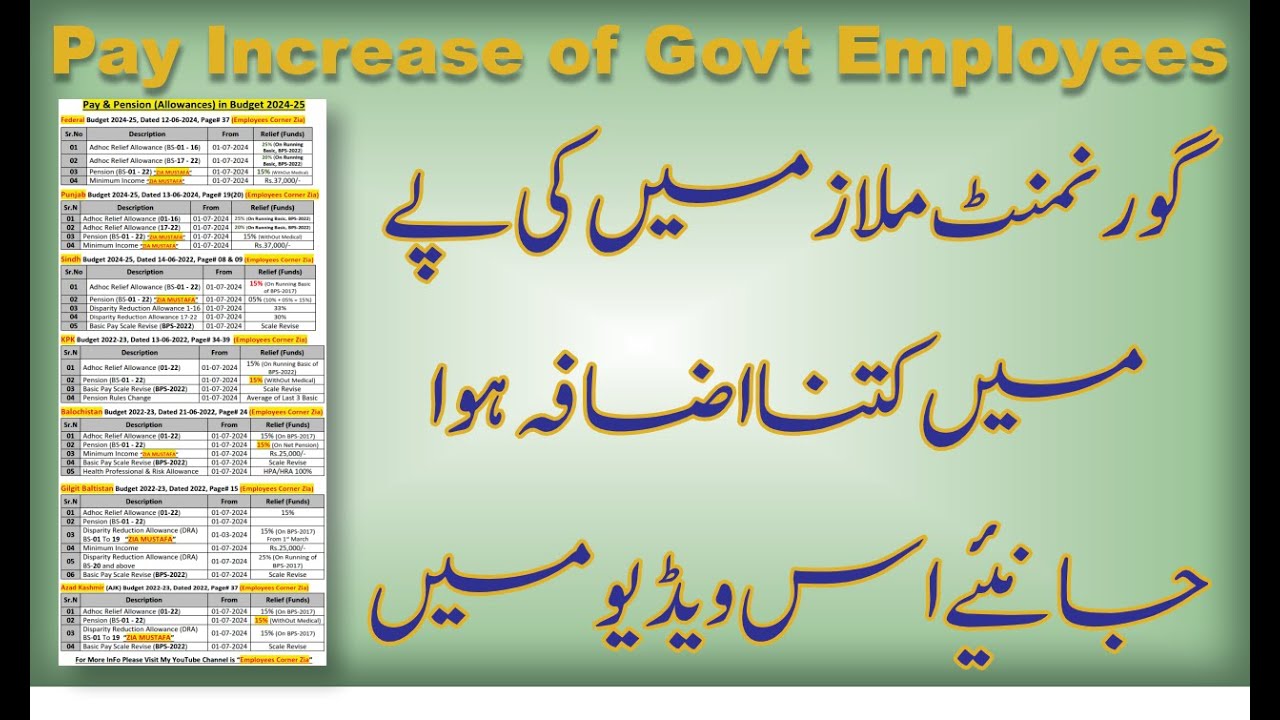 Adhoc Relief Allowance 2024 Increase From July 2024 | ARA 2024 Updates | Employees Corner Zia |