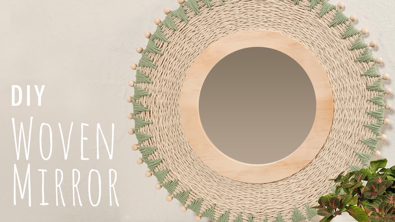 DIY Boho Wall Mirror | Weaving Craft Tutorial