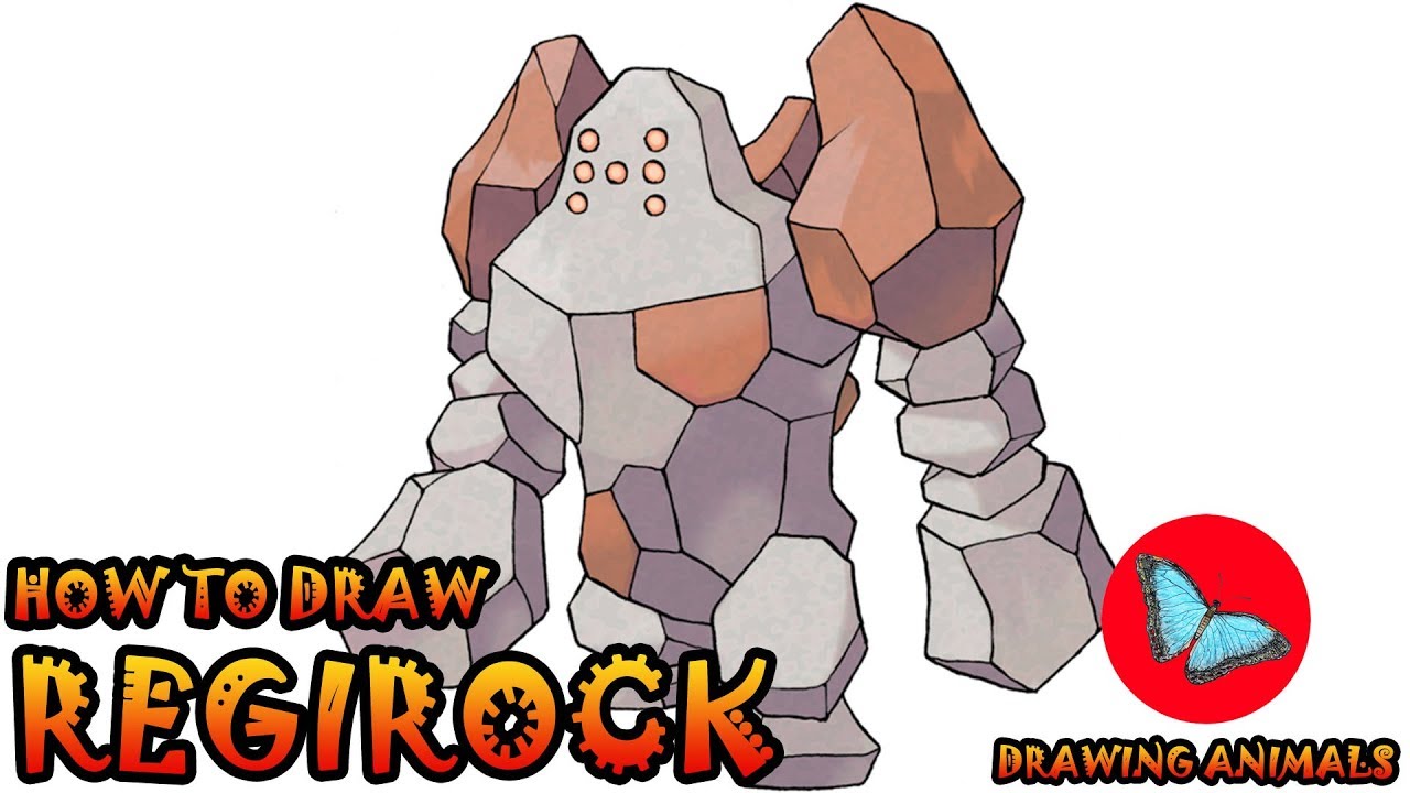 How To Draw Regirock From Pokemon | Drawing Animals