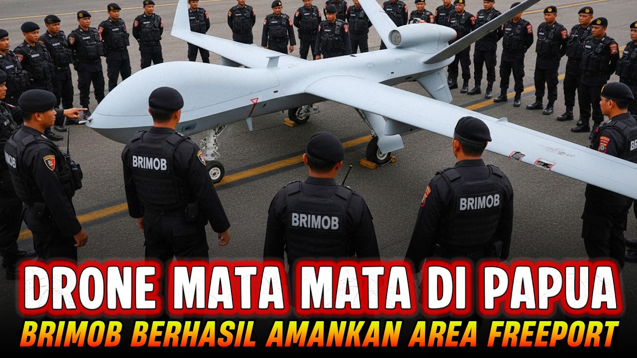 BRIMOB JATUHKAN DRONE MATA MATA DI PAPUA‼️YANG SELAMA INI MENGNTAI FREEPORT ??