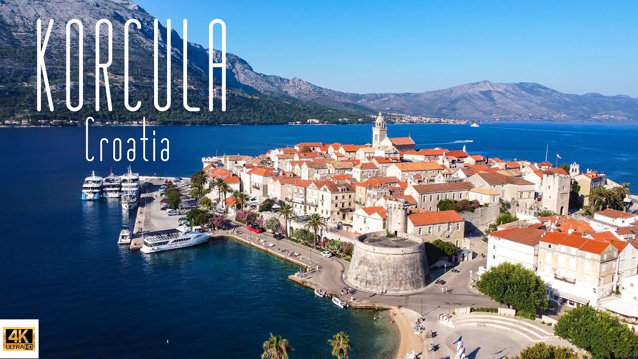 🇭🇷 4K drone video of Korcula, Croatia.