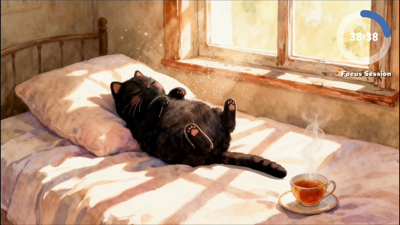 ☀️ Morning Study with Me | 3 Hour Pomodoro Timer | Productive & Cozy Sunlight Ambience Lofi Music