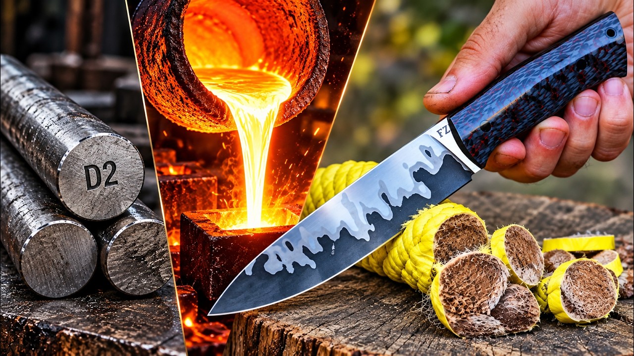 I Melted D2 Steel to Make an Insanely Sharp Knife