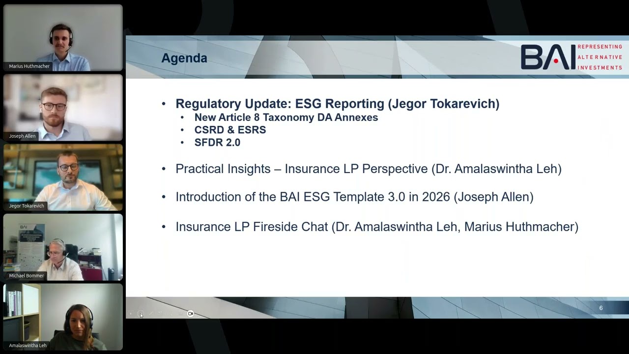 BAI Webinar: Regulatory ESG Reporting Update 2026 & BAI ESG Template 3.0 Release