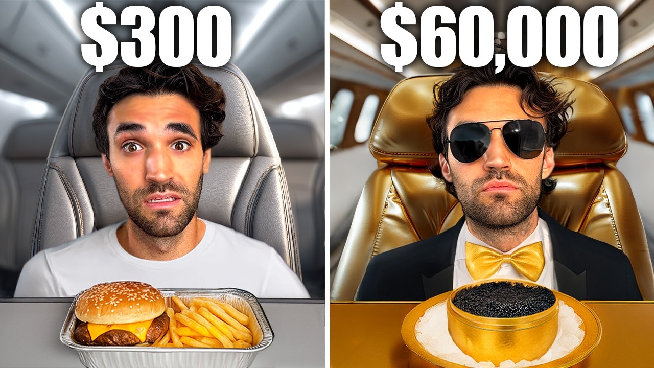 I Flew FIRST CLASS for $300, $3,000, $30,000 & $60,000!