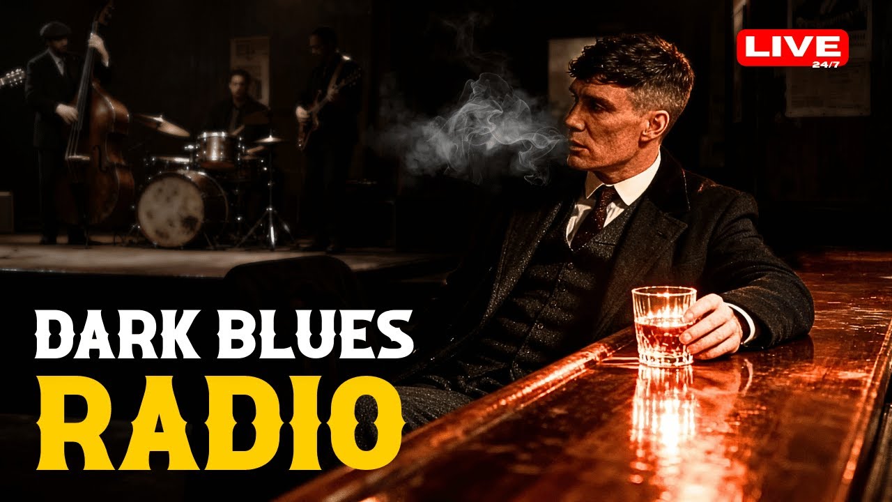 Dark Blues Radio 🔥 Gentleman Blues & Whiskey Night Vibes | 24/7 Live