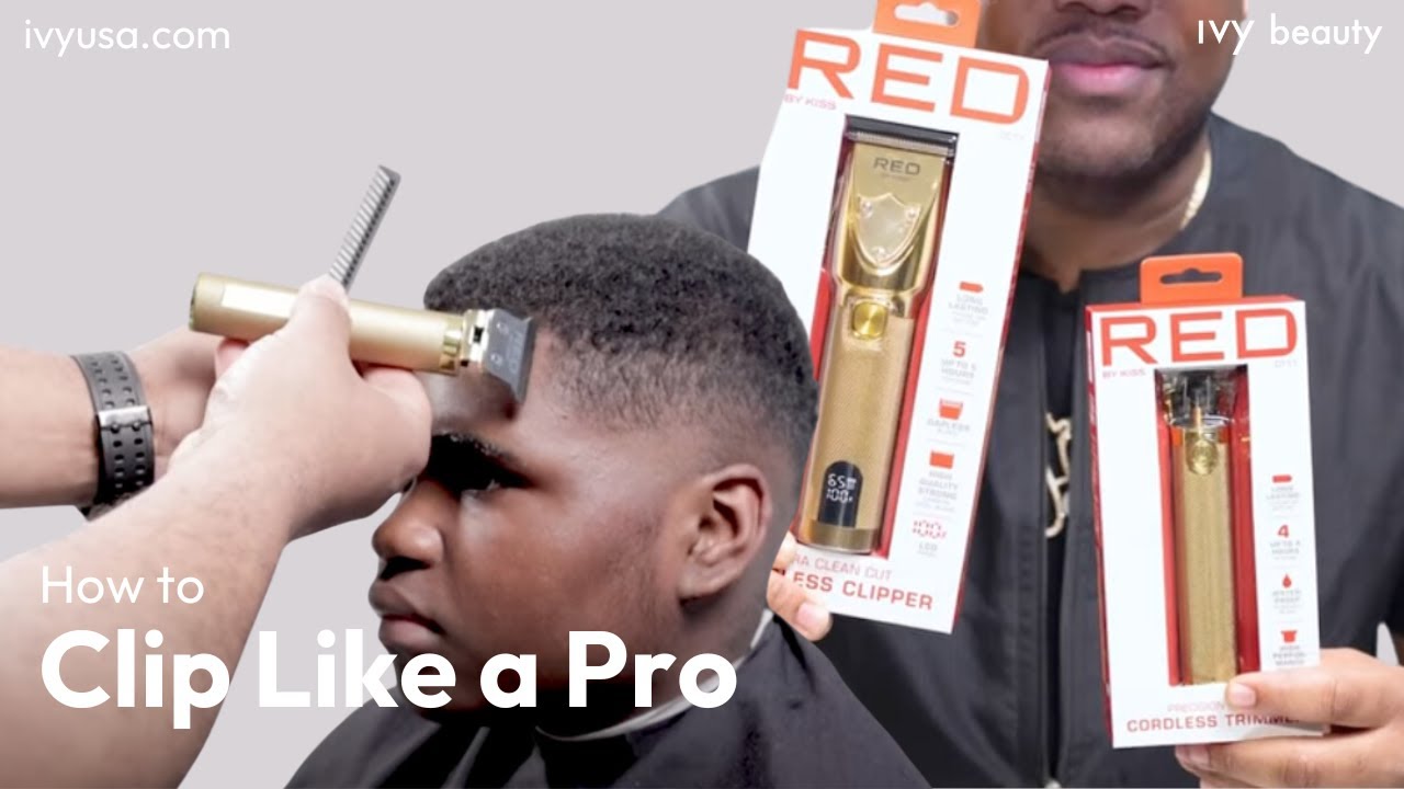Как стричься как профессионал с беспроводной машинкой для стрижки #RED by Kiss Ultra Cleancut!