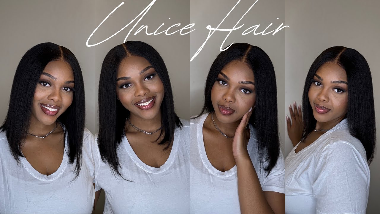 UNICE HAIR | YAKI KINKY STRAIGHT BOB 7X5 CLOSURE WIG | AMAZON WIG ✨💕🤗