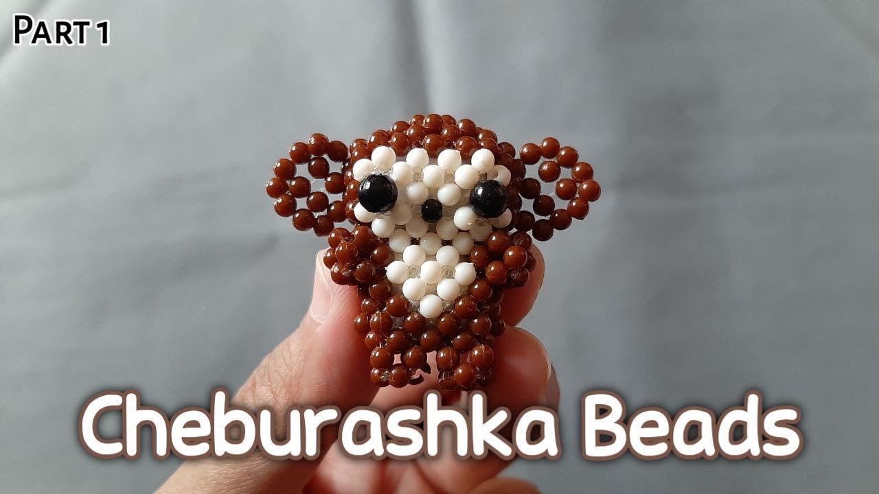 Tutorial Gantungan Kunci Manik Manik Cheburashka // DIY // How to Make Cheburashka Beads Part 1