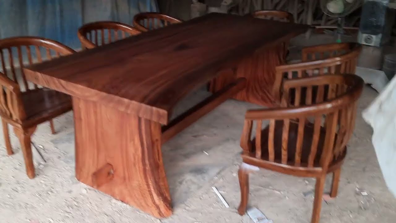 YTMF KURSI MEJA MAKAN KAYU UTUH