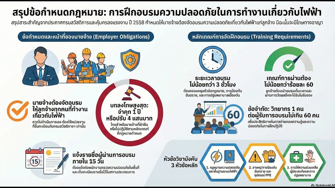 Podcast EP105 : อบรมความปลอดภัยในการทำงานเกี่ยวกับไฟฟ้า