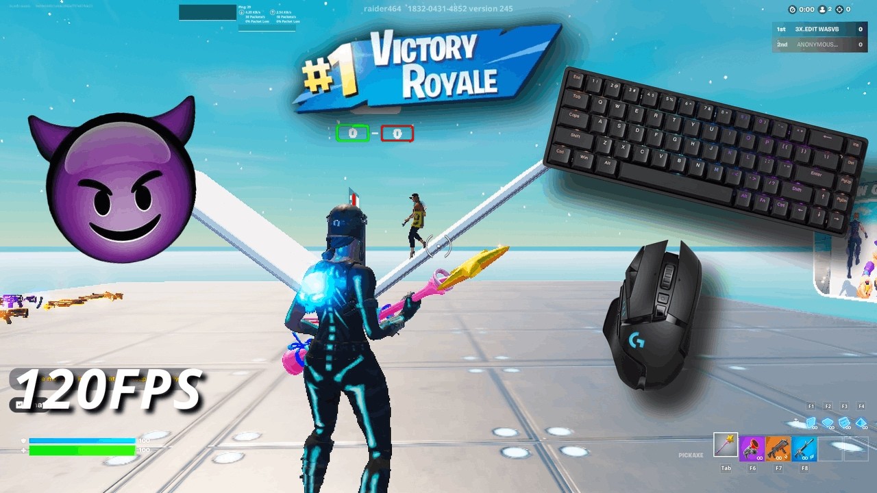 ATK68 G502 🤩Demon 1v1 Fortnite ASMR🏆 Satisfying Keyboard & Mouse Sounds 120 FPS 4K