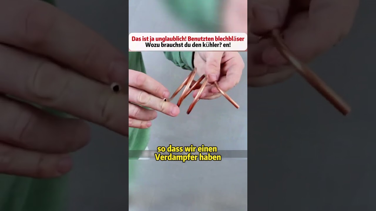 Unglaublich!  So baust du einen funktionierenden K&uuml;hler aus Kupferrohren!