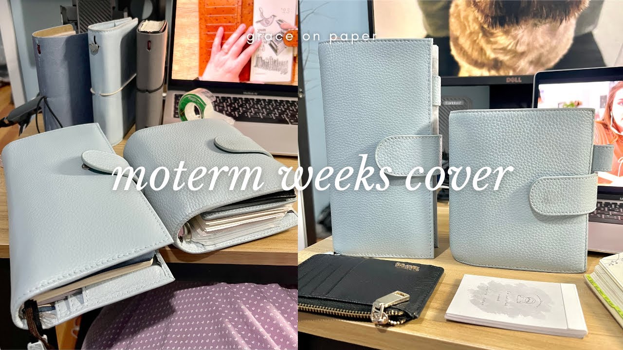 unboxing a Moterm hobonichi weeks cover 📘 + planner/journal/wallet set up | graceonpaperandfarms 🌲