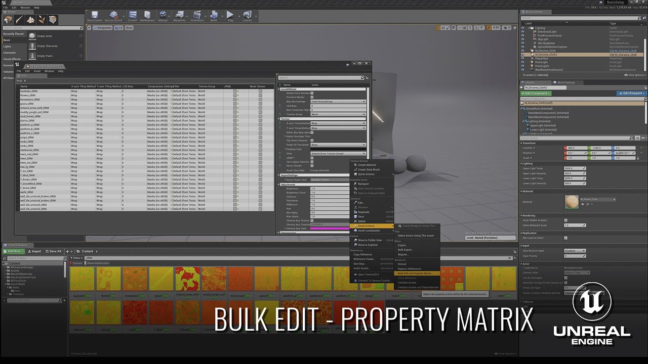 UE4 Bulk Editing Multiple Files at Once
