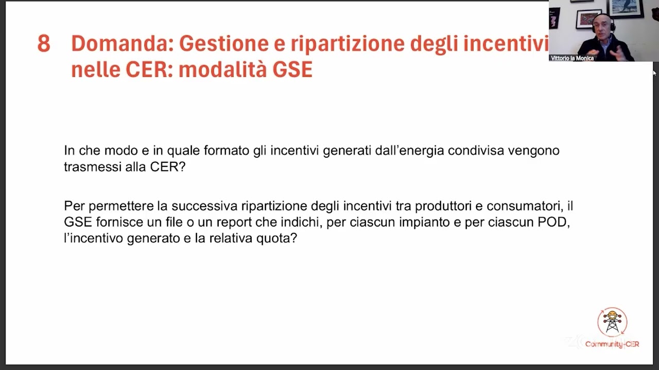 Gestione e ripartizione degli incentivi nelle CER