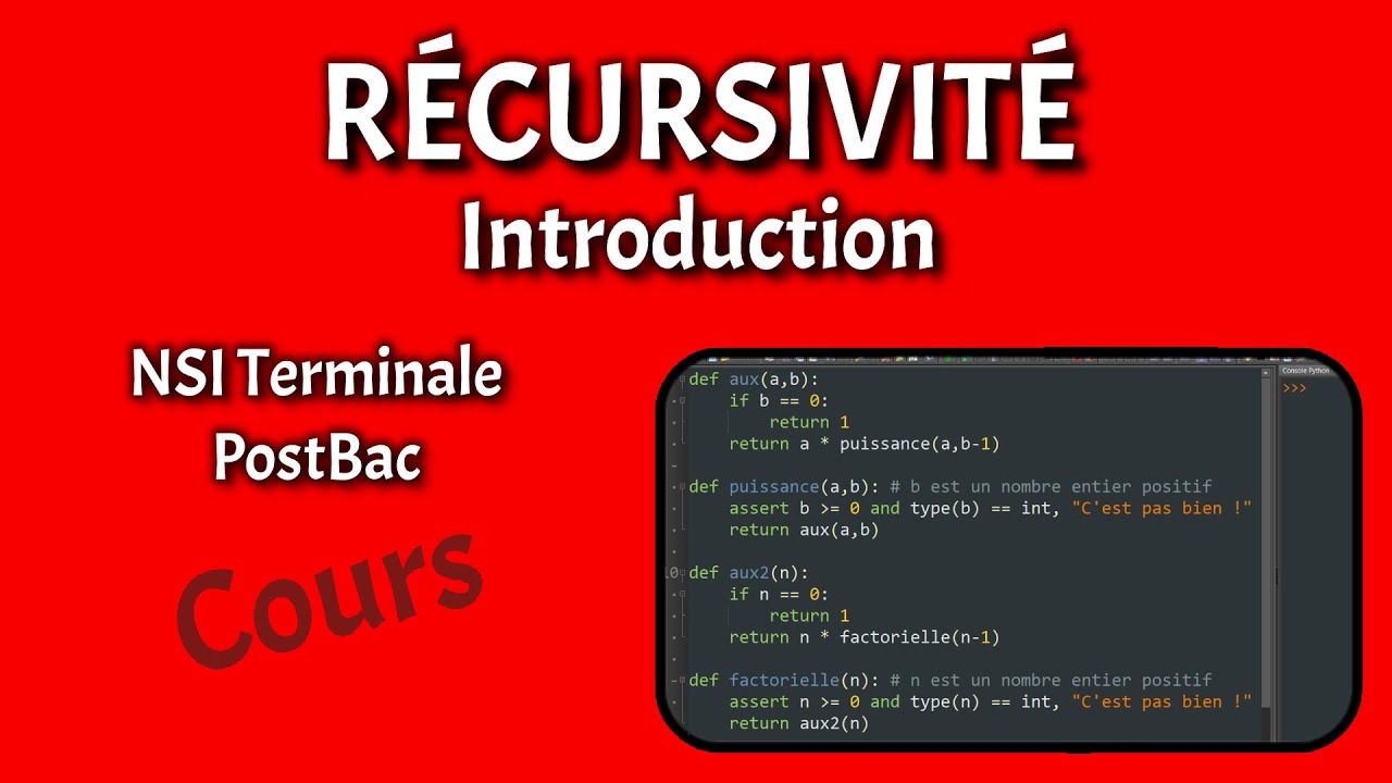 R&Eacute;CURSIVIT&Eacute; - Introduction - NSI Terminale / PostBac