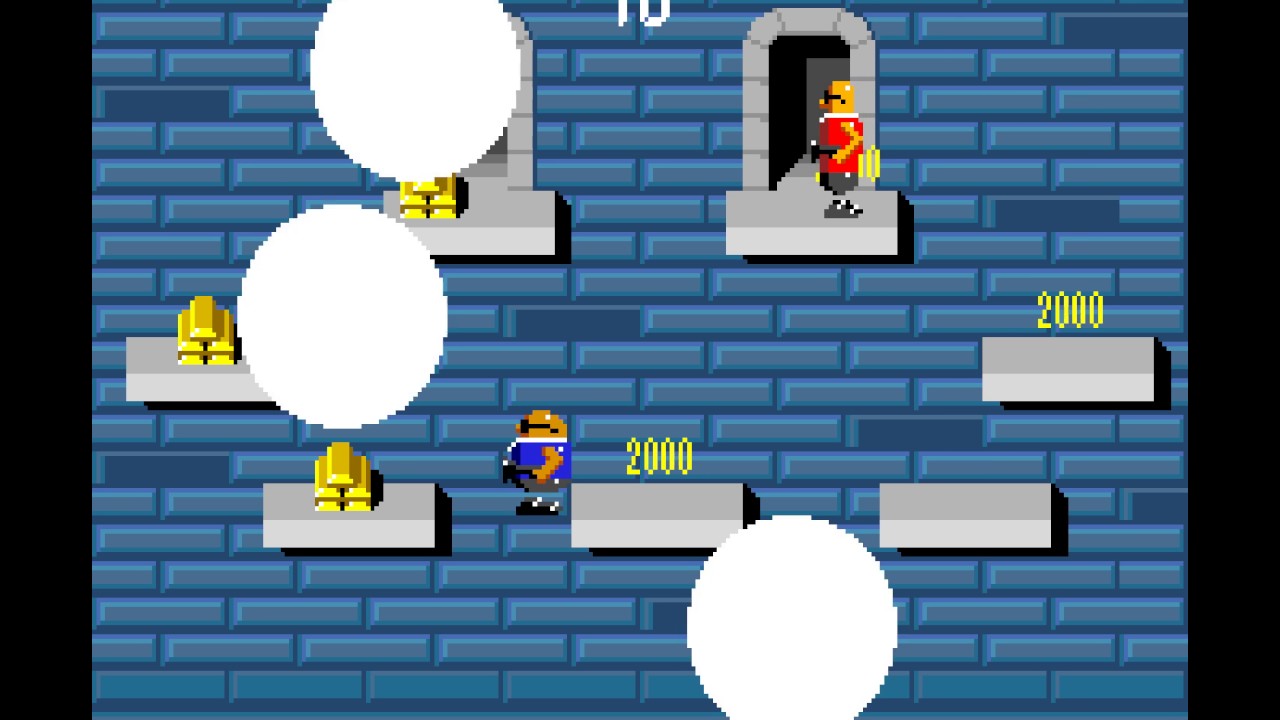 Bonanza Bros. PC Engine 2 player 60fps