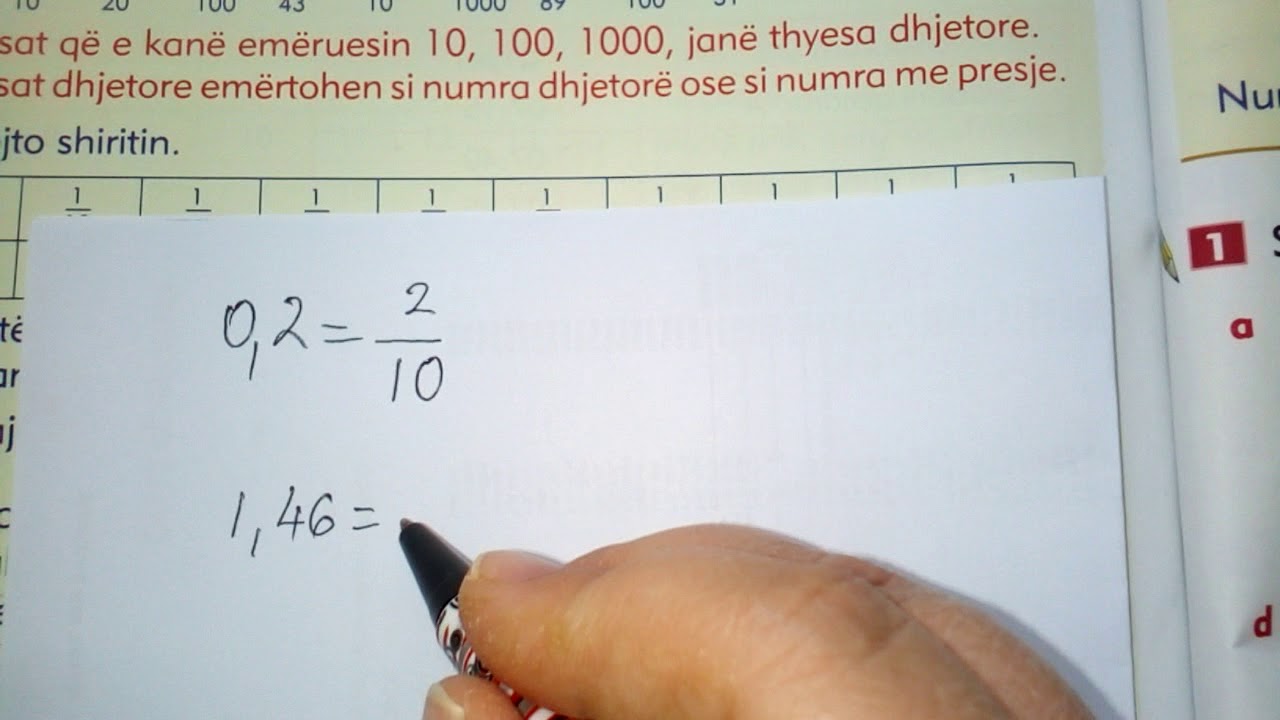 Kthimi i një numri dhjetor në një numër thyesor