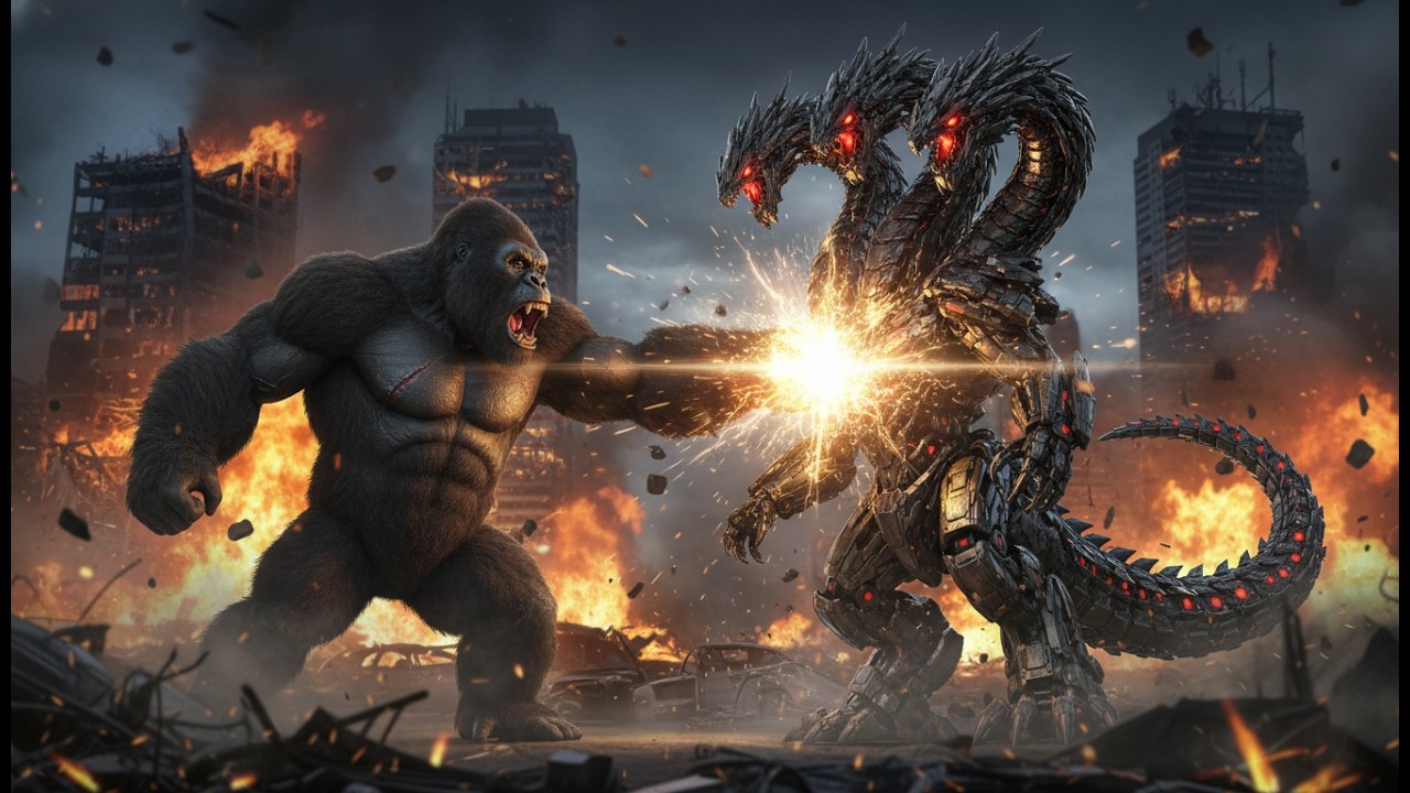 The Awakening: Kong vs Mecha-Hydra | Full Cinematic Battle