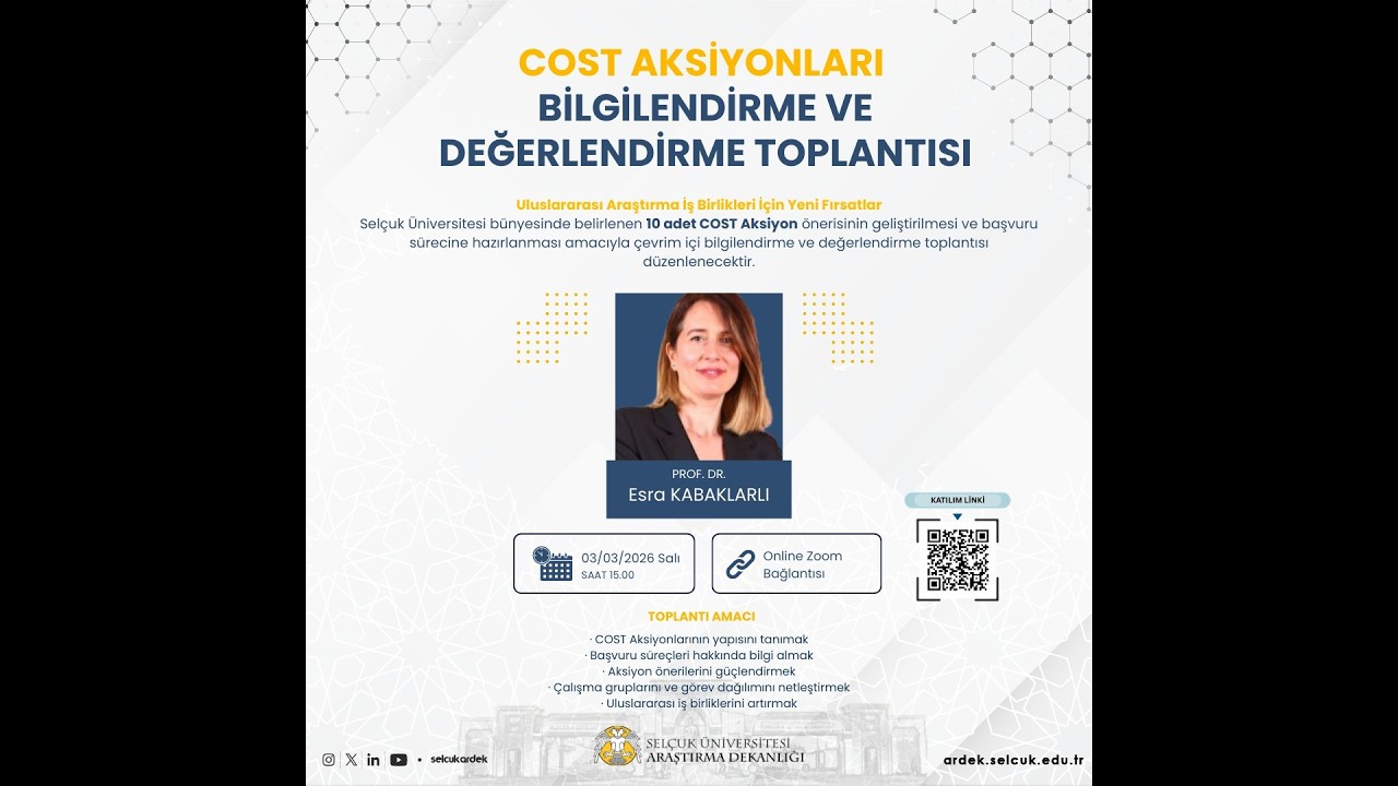 Cost Aksiyonları Bilgilendirme ve Değerlendirme Toplantısı