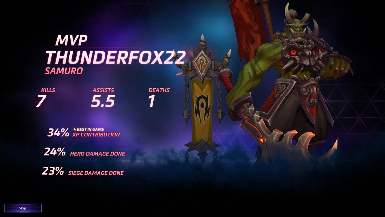 Samuro MVP by THUNDERFOX22 - Heroes of the Storm 2023 FULL GAMEPLAY