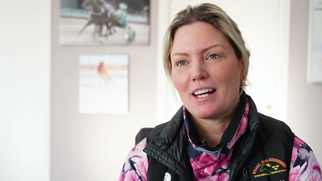 Sofia Aronsson inför V75 på Axevalla 26 februari