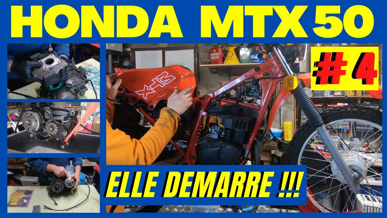 Honda MTX 50 Elle Démarre ! Vidange boite changement piston segments & joints Dédicace Tomahawk Army
