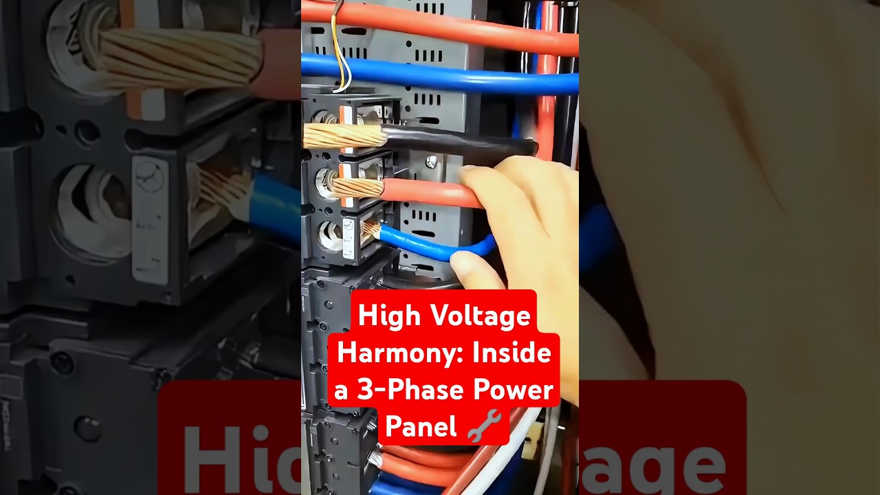 ⚡ High Voltage Harmony: Inside a 3-Phase Power Panel 🔧🔌#ElectricalWork
