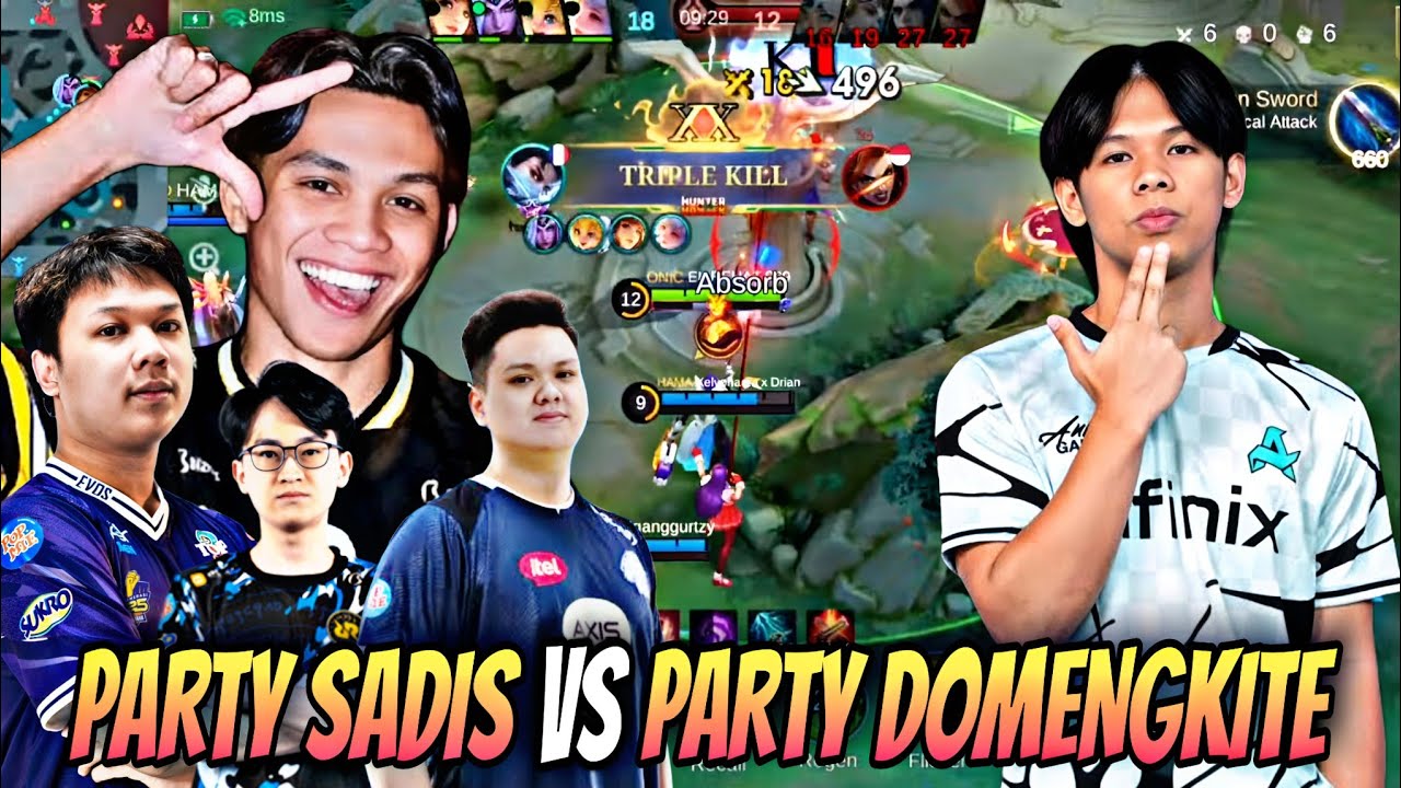 Party Sadis Skylar, Albert, Sutsujin, Luminare, Drian Nabrak Party Domengkite - Mobile Legends