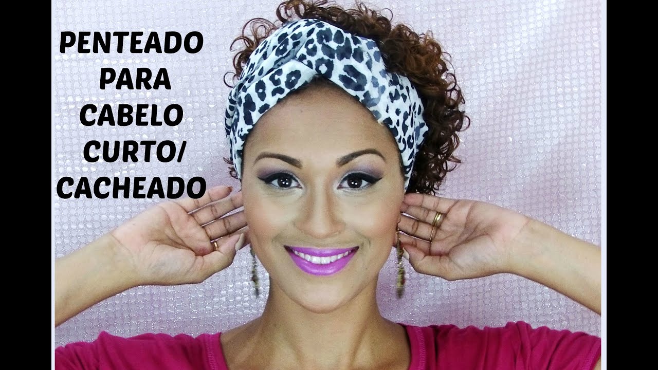 Penteado Para Cabelo Curto Cacheado- TURBANTE | Dayse Costa