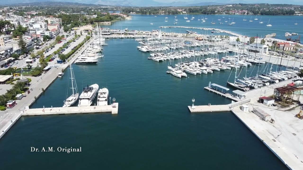 Ionian Sea, Preveza Port of Greece drone clip 2023, Preveza Griechenland Hafen, Λιμάνι Πρέβεζας 2023