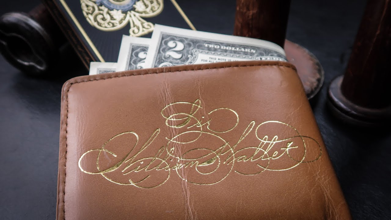 Gold Foiled Leather Wallet 