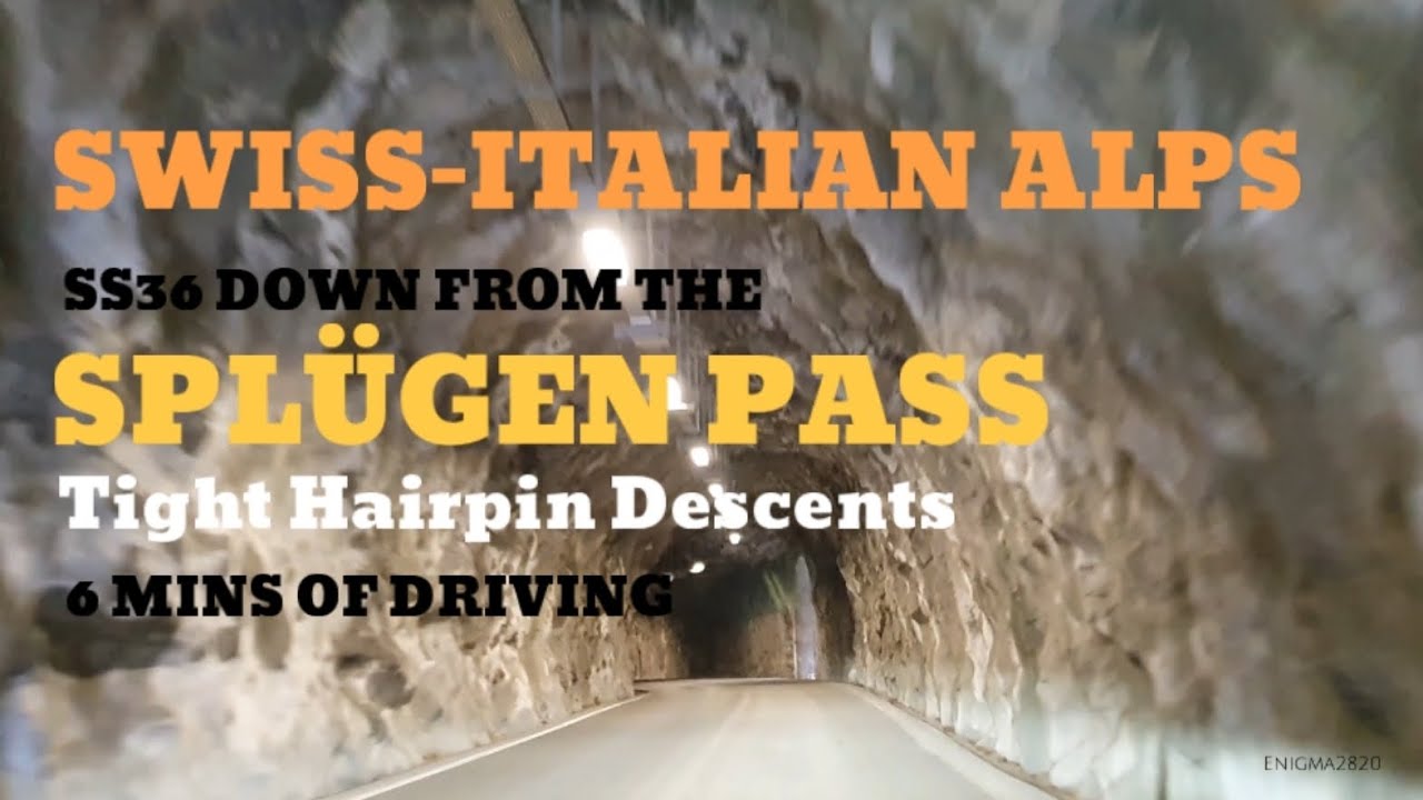 SS36 Road from the Splügen Pass | Swiss-Italian Alps | 6 Mins of Tight Hairpin Driving