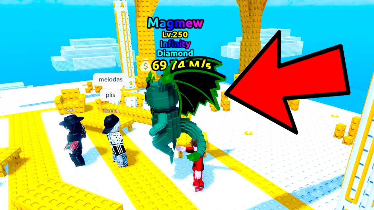 ME UNÍ a SERVIDORES PUBLICOS con el NUEVO MAGMEW en Escapa del Tsunami Brainrot 😱