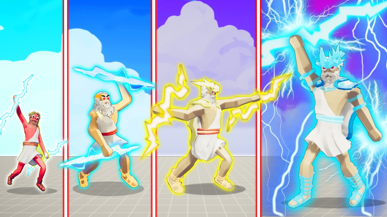 EVOLUTION OF ZEUS ( ALL FORM) | TABS - Totally Accurate Battle Simulator