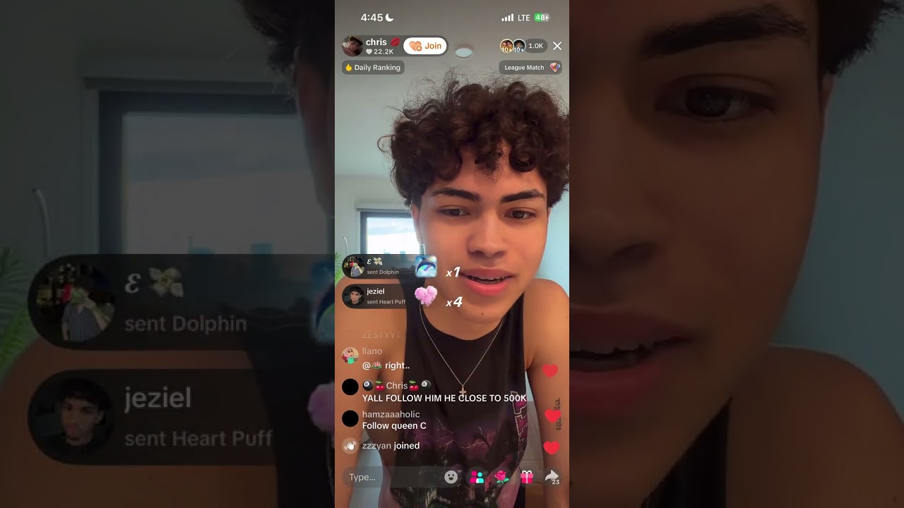 Chris TikTok live in his new Apt 3/8/26