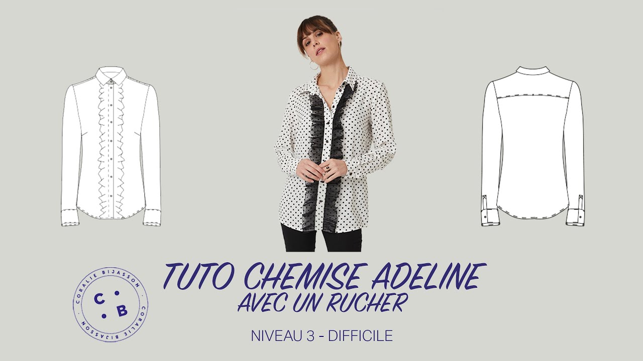 Adeline, le tuto du patron de couture de la chemise Adeline avec un rucher
