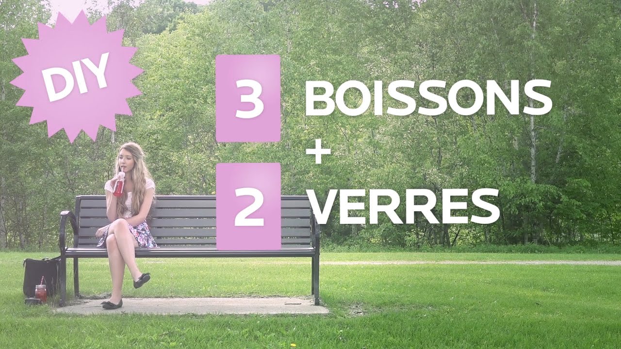 DIY | 3 boissons d'été & 2 verres !