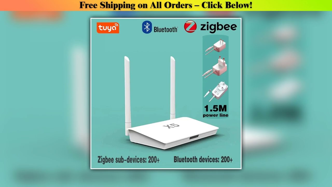Tuya  Zigbee Hub X5/ Bluetooth 5.0 2-in-1 Gateway Smart Life  Enhanced With Access to 400+ Devices