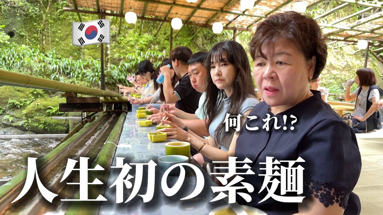 【人生初の素麺】初めて日本の流しそうめんを食べに行って韓国人が本当に驚きました...