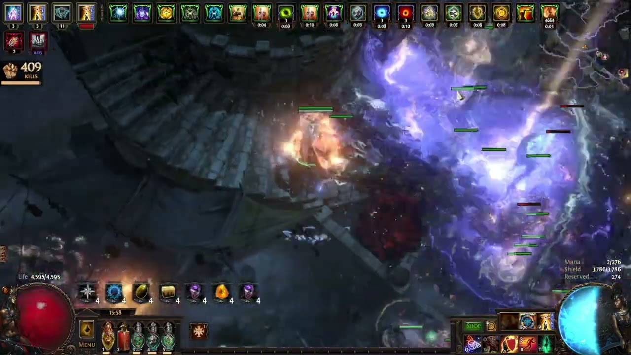 PoE: Vaal Absolution Guardian vs Wave 30 Simulacrum (3.21)