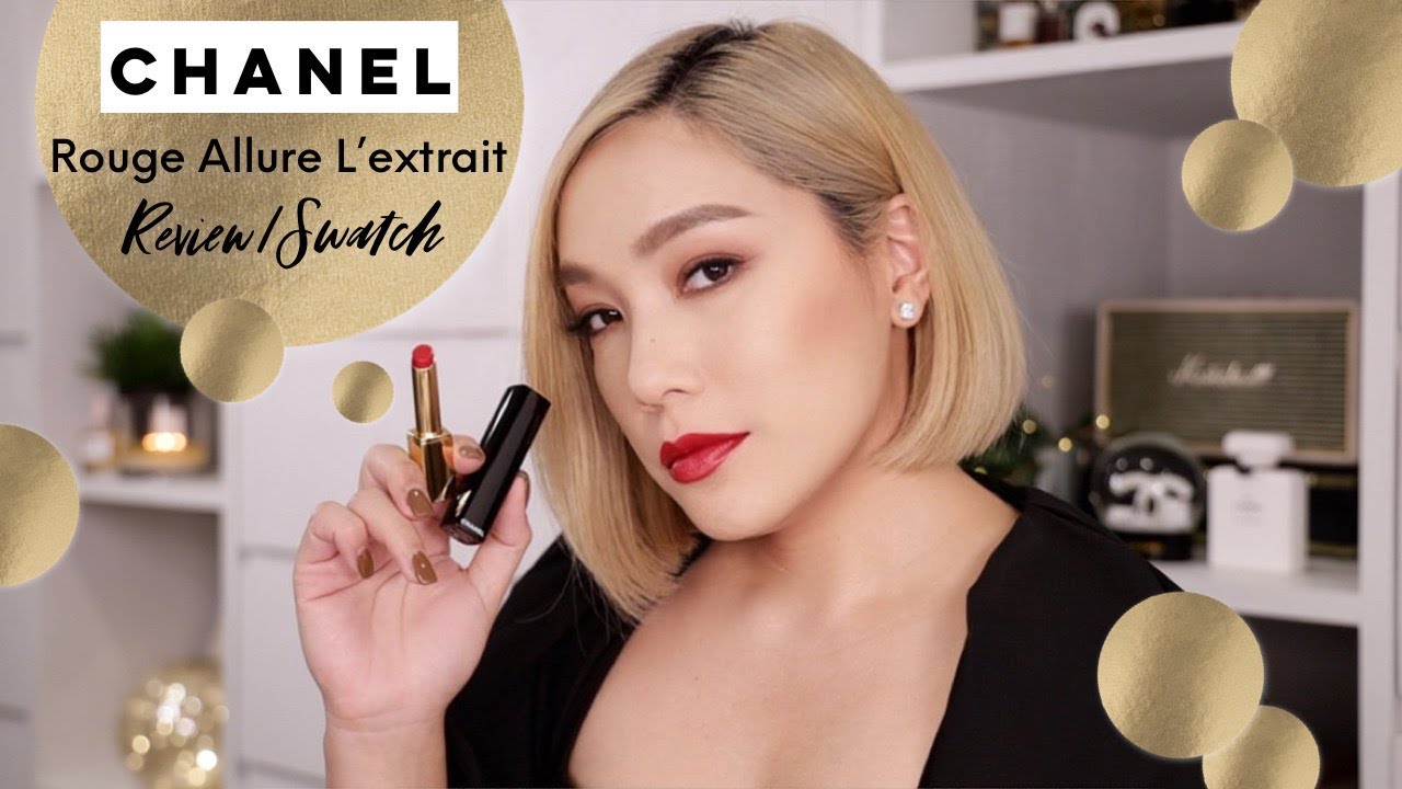 Swatch สีลิปใหม่ CHANEL Rouge Allure L'extrait ที่จัดเต็มทั้งบำรุงทั้งเม็ดสีฉ่ำ | DAILYCHERIE