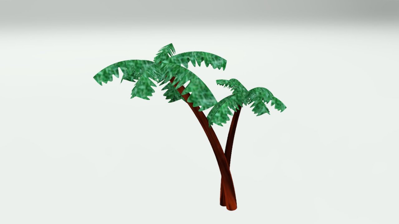 How do I draw 3D Coconut (Palm) Tree Model Using Autocad - QasimCAD