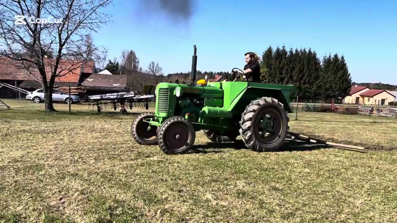Zetor 25A - Vláčení a válování louky