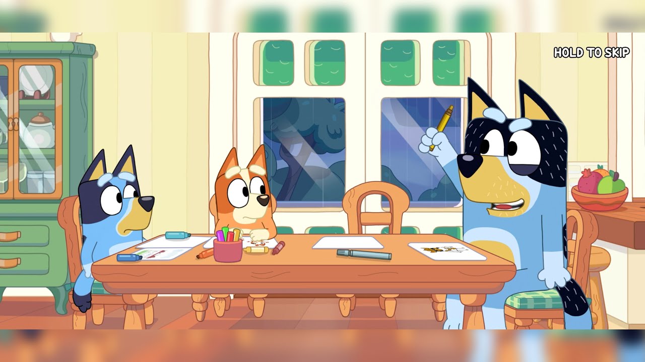 Blucy’s Big Adventure: The Golden Pen 🌈 #bluey ￼￼