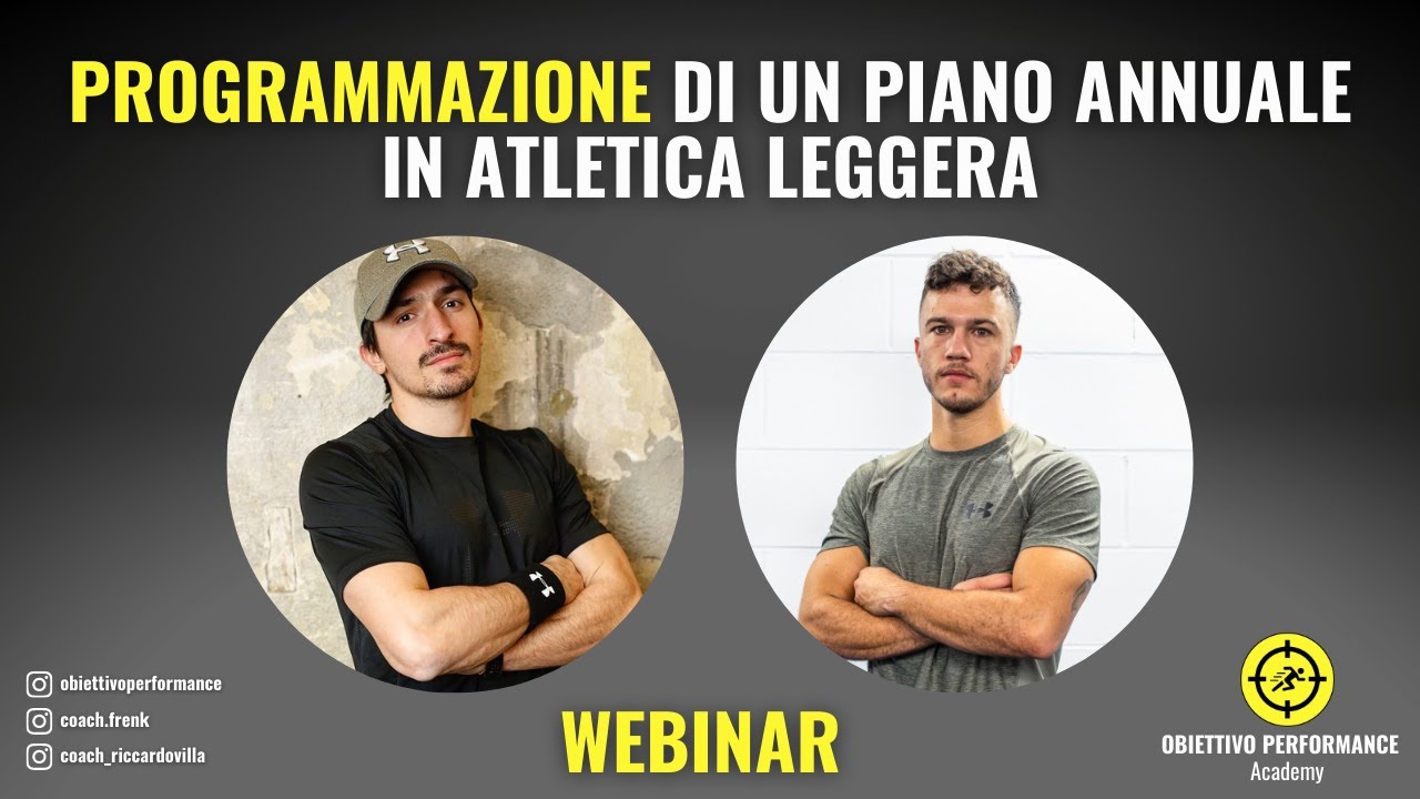WEBINAR - La programmazione di un piano annuale in atletica leggera