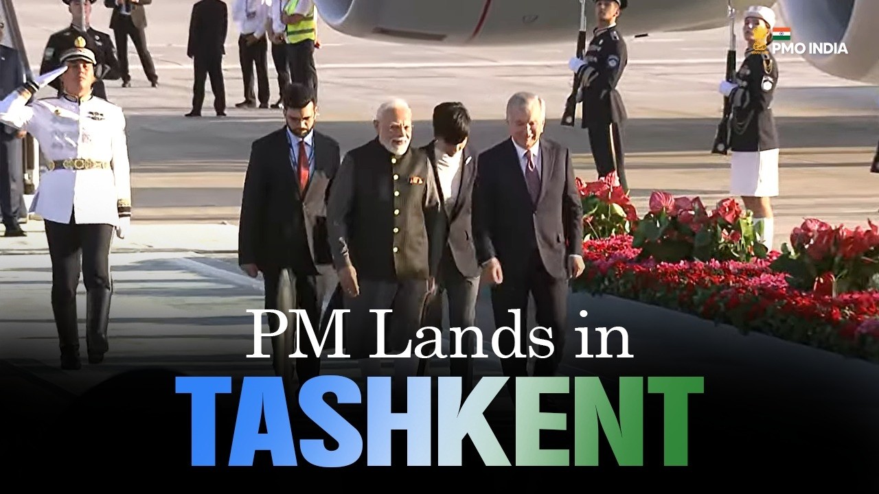 PM Modi arrives in Tashkent, Uzbekistan